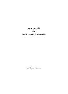 Biografía de Nemesio Olariaga por Juan Mª Irusta Orbegozo