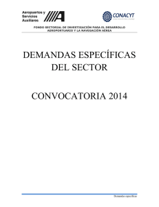 demandas específicas del sector convocatoria 2014