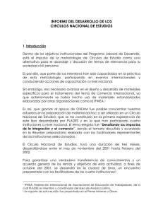INFORME DEL DESARROLLO DE LOS CIRCULOS NACIONAL DE