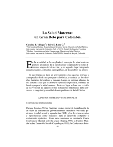 La Salud Materna: un Gran Reto para Colombia.