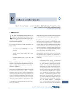 R&eacute;gimen fiscal aplicable a las microempresas, peque&ntilde;as y