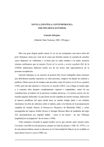 "Novela española contemporánea (1940