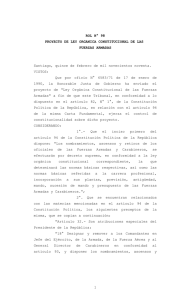 ROL N° 98 PROYECTO DE LEY ORGANICA CONSTITUCIONAL DE