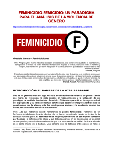 feminicidio-femicidio: un paradigma para el análisis de