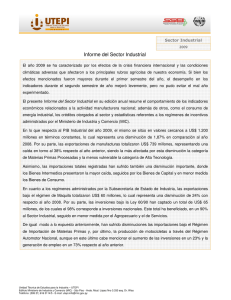 Informe del Sector Industrial - Ministerio de Industria y Comercio