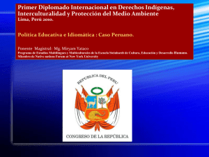 Política Educativa e Idiomática: Caso Peruano.