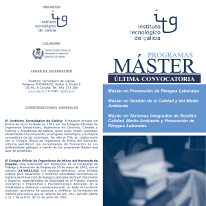 máster - ITG – Instituto Tecnológico de Galicia