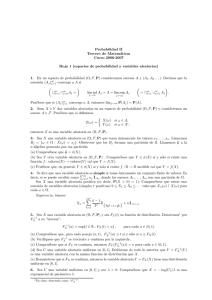 Probabilidad II Tercero de Matemáticas Curso 2006