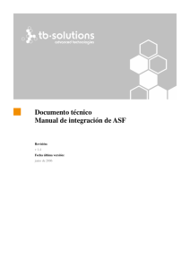 Documento técnico Manual de integración de ASF