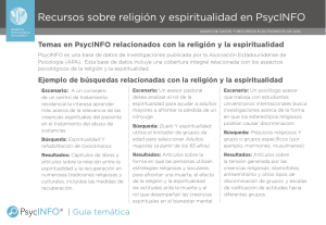 Recursos sobre religión y espiritualidad en PsycINFO