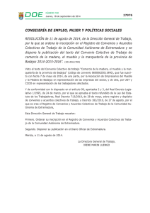 Convenio Comercio de la Madera Badajoz