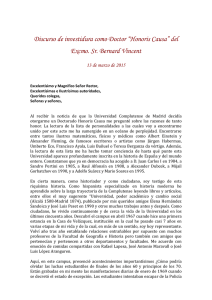Discurso Dr. Bernard Vincent - Universidad Complutense de Madrid