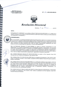 plan operativo anual 2014 - Hospital de Emergencias José Casimiro