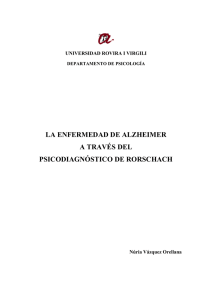 Enfermedad de Alzheimer a traves del Rorschach