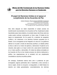A diez años de los Acuerdos de Paz en Guatemala