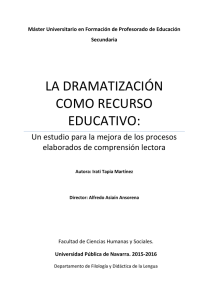 la dramatización como recurso educativo - Academica-e