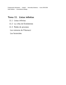 Tema 11. Listas infinitas