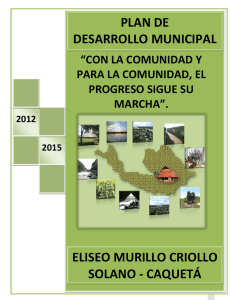 Solano Caquetá Plan de Desarrrollo 2012 - 2015 - CDIM
