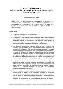 pdf"La feliz experiencia". Instituciones y ciudadanía en Buenos Aires