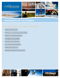 itinerarios de california