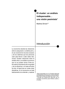 El cluster: un análisis indispensable... una visión pesimista