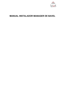 manual instalador manager de bavel - BAVEL