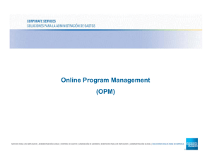 Online Program Management (OPM)