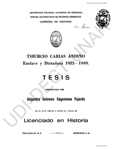 TIBURCIO CARIAS ANDINO Enclave y Dictadura 1933