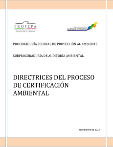 directrices del proceso de certificación ambiental