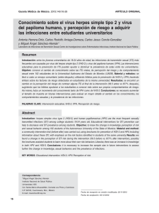 Conocimiento sobre el virus herpes simple tipo 2 y virus del