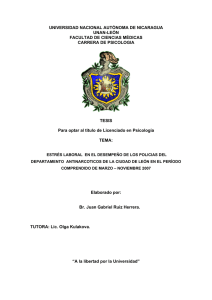 UNIVERSIDAD NACIONAL AUTÓNOMA DE NICARAGUA UNAN