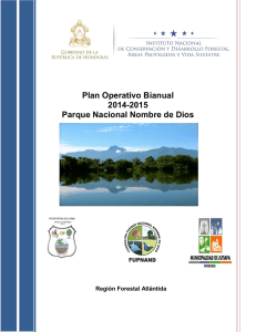 Plan Operativo Bianual 2014-2015 Parque Nacional Nombre