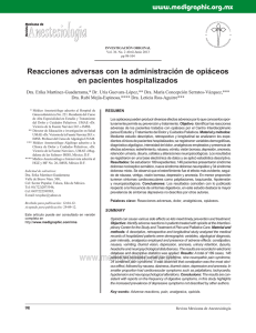 Reacciones adversas con la administración de
