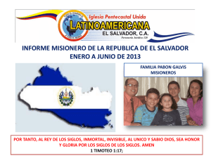 INFORME EL SALVADOR ENERO A JUNIO 2013