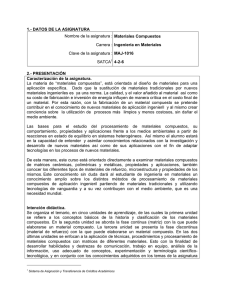 Materiales Compuestos - Instituto Tecnológico de Morelia