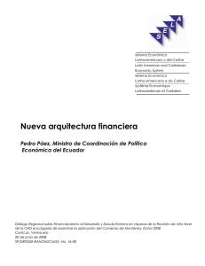 Nueva arquitectura financiera