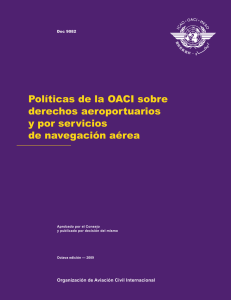 Políticas de la OACI sobre derechos aeroportuarios y por servicios