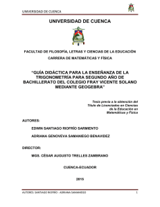 guía didáctica para la enseñanza de la trigonometría para segundo