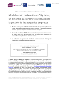 Modelización matemática y `big data`, un binomio que