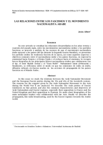 las relaciones entre los fascismos y el movimiento nacionalista arabe