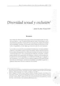 Diversidad sexual y exclusión1