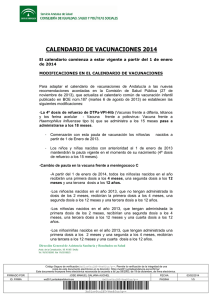 calendario de vacunaciones 2014