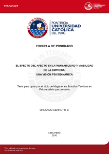 escuela de posgrado - Pontificia Universidad Católica del Perú