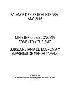 14 bgi 2015 subecon - Ministerio de Economía