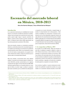 Escenario del mercado laboral en méxico, 2010-2013