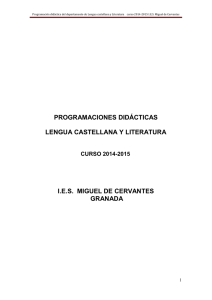 Programación didáctica del departamento de Lengua castellana y