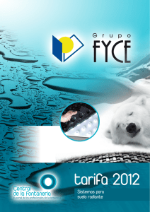 tarifa 2012 - Grupo FYCE