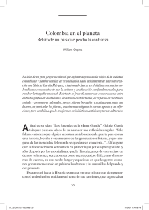 William Ospina. Colombia en el planeta. Relato de un país