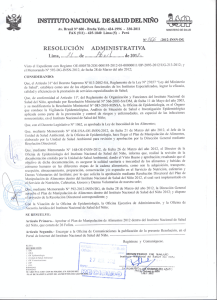 RD 266-2012 - INSN Instituto Nacional de Salud del Niño