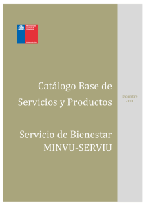 Catálogo Base de Servicios y Productos DIVAD